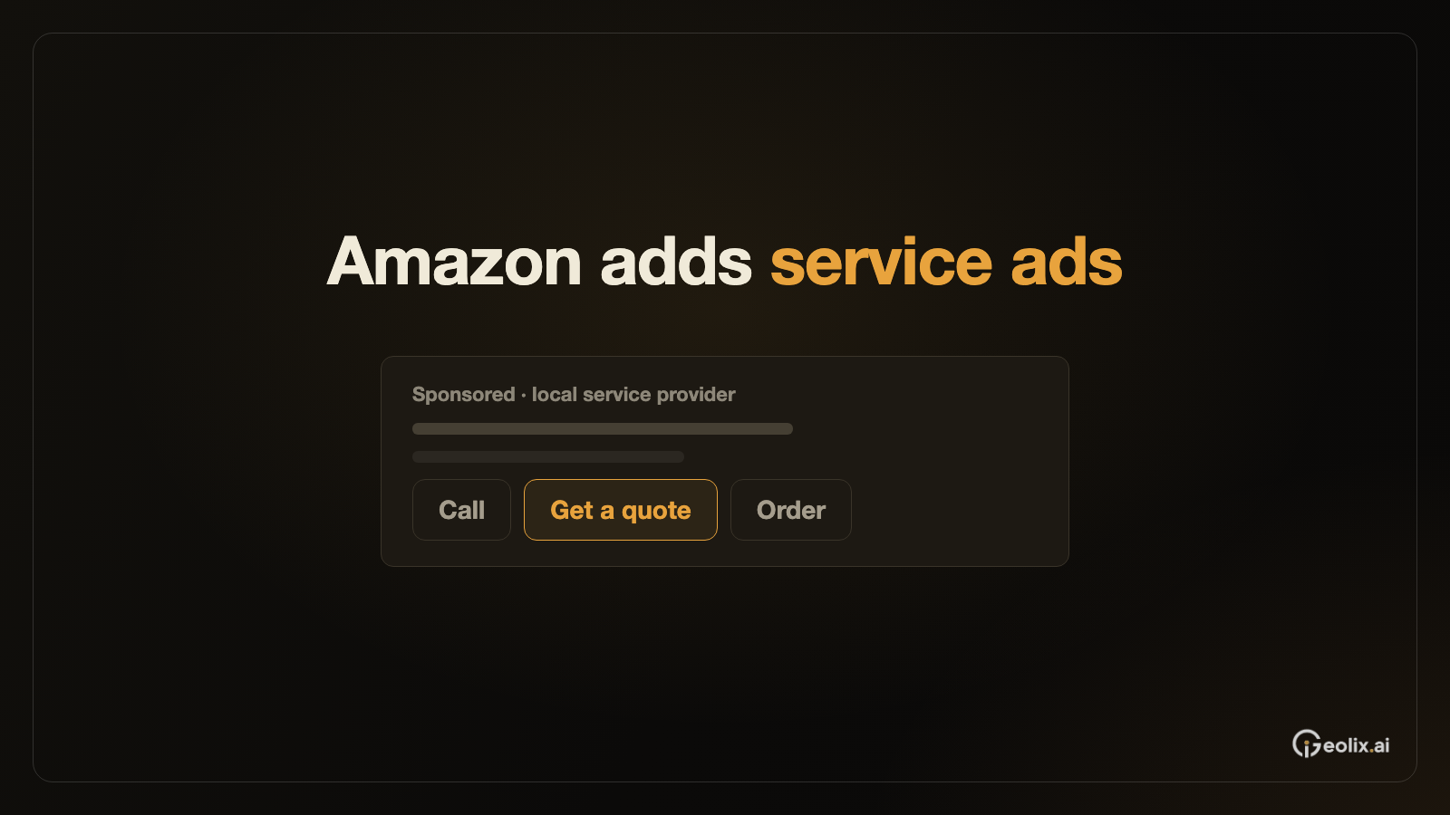 Amazon 新广告让用户直接联系服务商