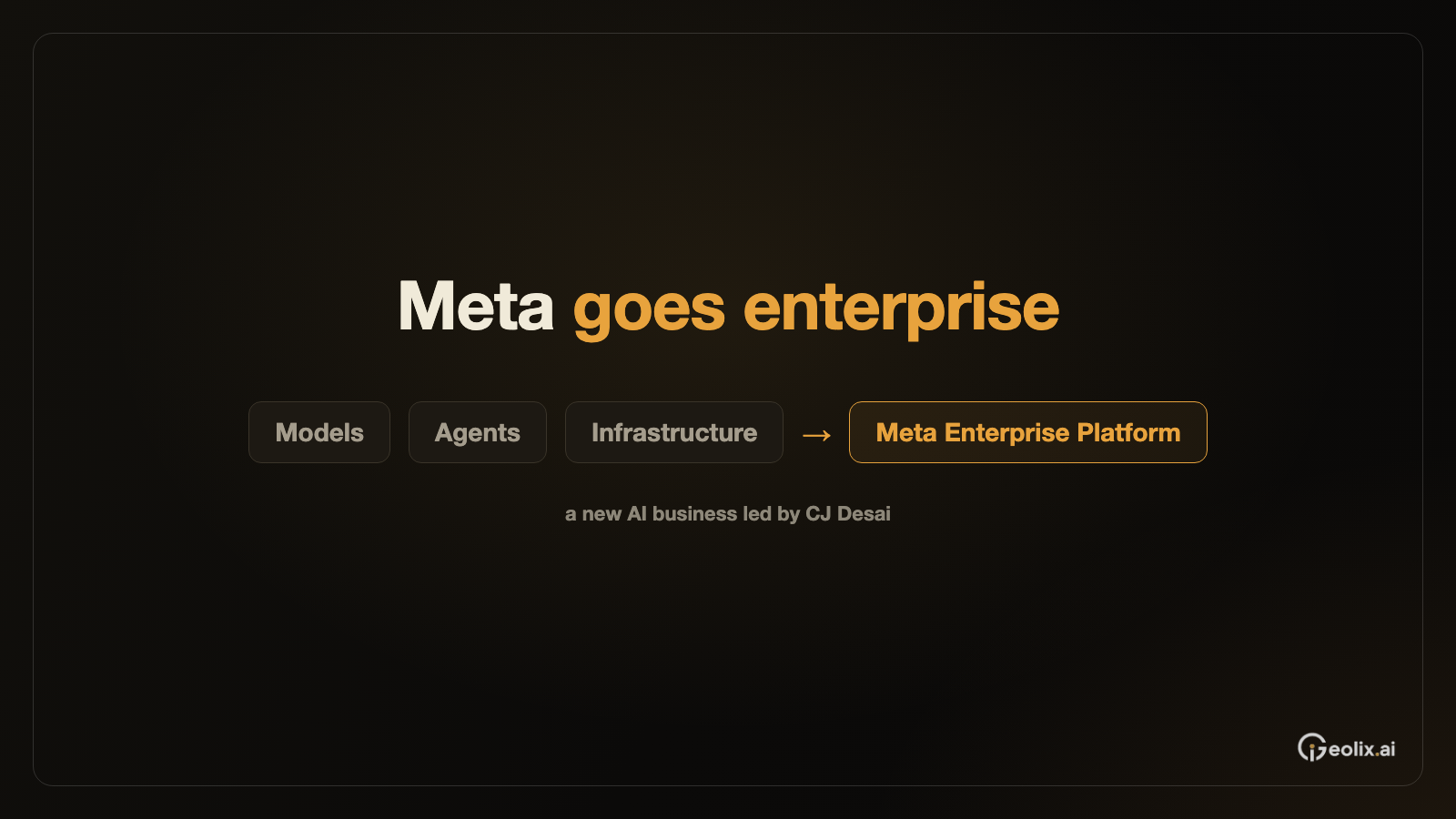 Meta 推出面向企业的 AI 平台